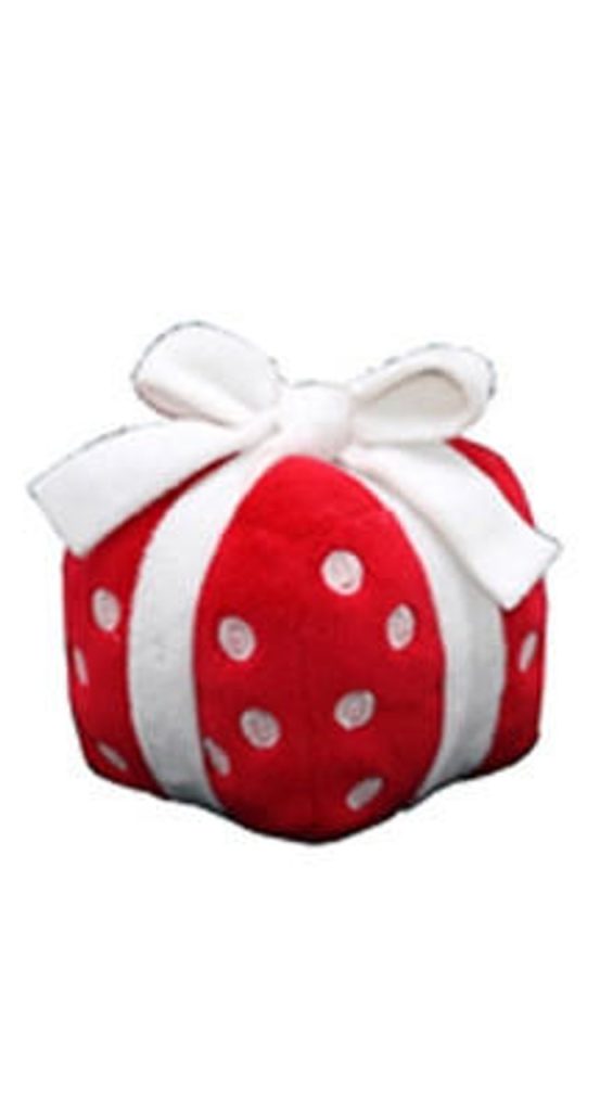 Singing Red Christmas Gift Box Toy "Santa Claus is coming to town"