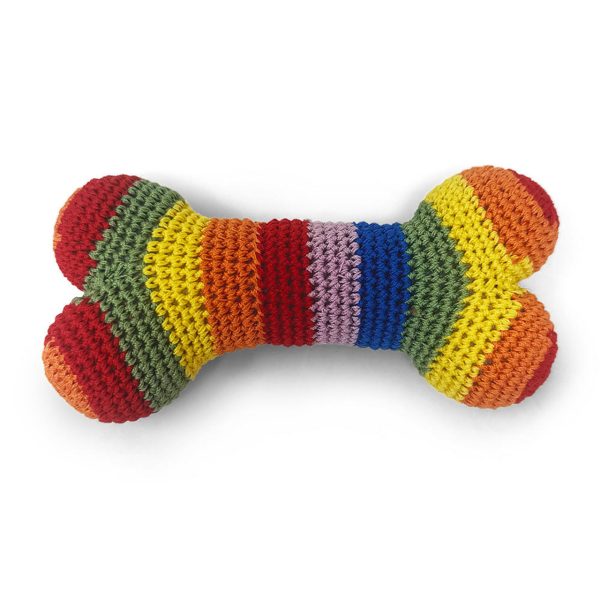 Crochet Rainbow Bone Toy