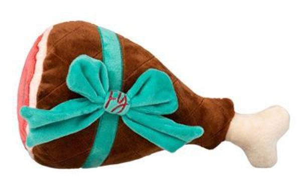 FuzzYard HUMONGOUS Holiday Ham Plush Dog Toy